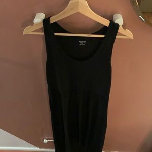 black lightweight high low summer dress